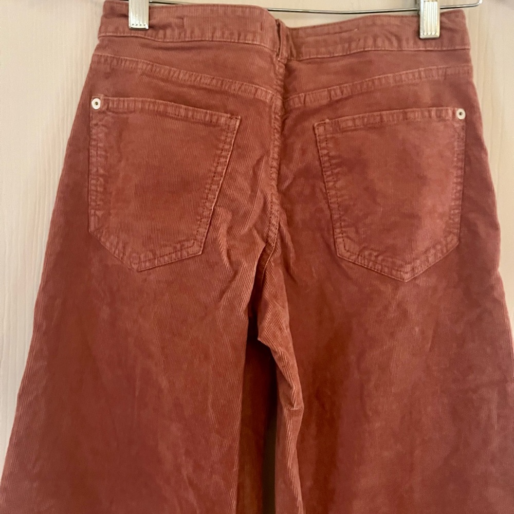 Pilcro wide leg Farmcore Town & Country Boho western mid rise corduroy chinos 25 - Picture 5 of 11